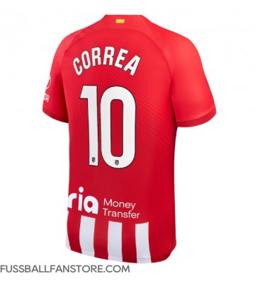 Atletico Madrid Angel Correa #10 Replik Heimtrikot 2023-24 Kurzarm